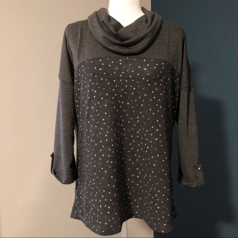 NAIF super soft polka dot cowl neck sweater
